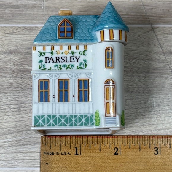 1989 Lenox Spice Village “PARSLEY” Porcelain Mini Jar - Picture 8 of 8